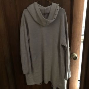 Long hooded sweater